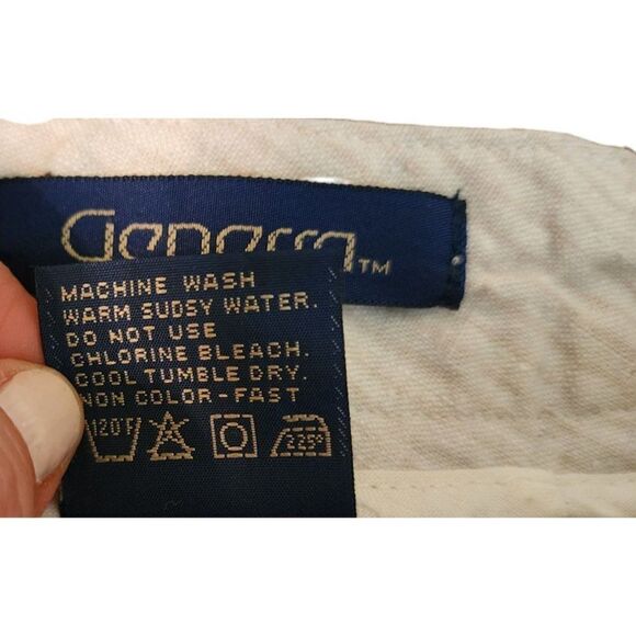 Vintage 90s Preppy Pleated Shorts Womens Size M White Stripe Pockets - Picture 7 of 7